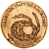 American Timber Rattlesnake on a 1778 $20 bill from Georgia